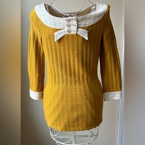 Anthropologie Pilcro and the Letterpress Women’s medium mustard yellow s…